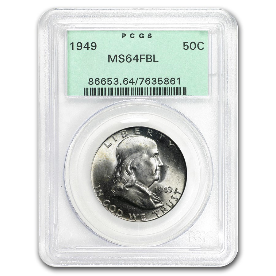 1949 Franklin Half Dollar MS-64 PCGS (FBL)