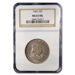 1949 Franklin Half Dollar MS-65 NGC (FBL)