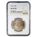 1949 Franklin Half Dollar MS-66 NGC (FBL)