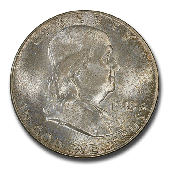 1949 Franklin Half Dollar MS-66 PCGS (FBL, Toned) 1949 Franklin Half Dollar MS-66 PCGS (FBL, Toned)