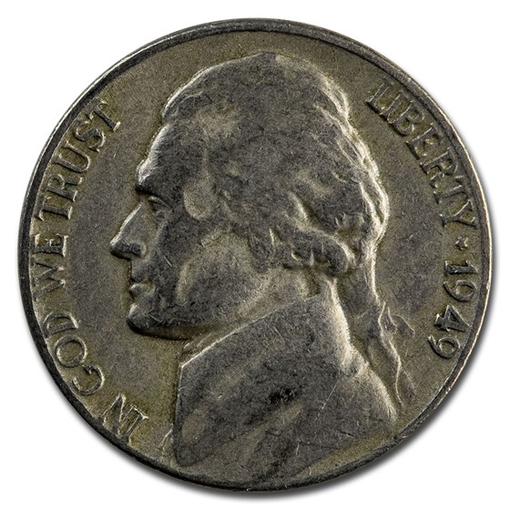 1949 Jefferson Nickel Avg Circ 1949 Jefferson Nickel Avg Circ