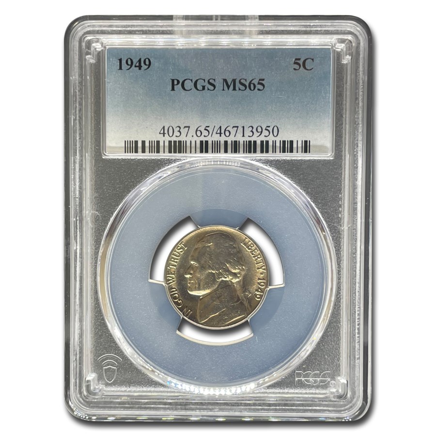 1949 Jefferson Nickel MS-65 PCGS