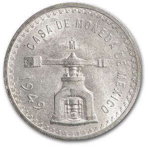 1949 Mexico 1 oz Silver Balance Scale (Cleaned)