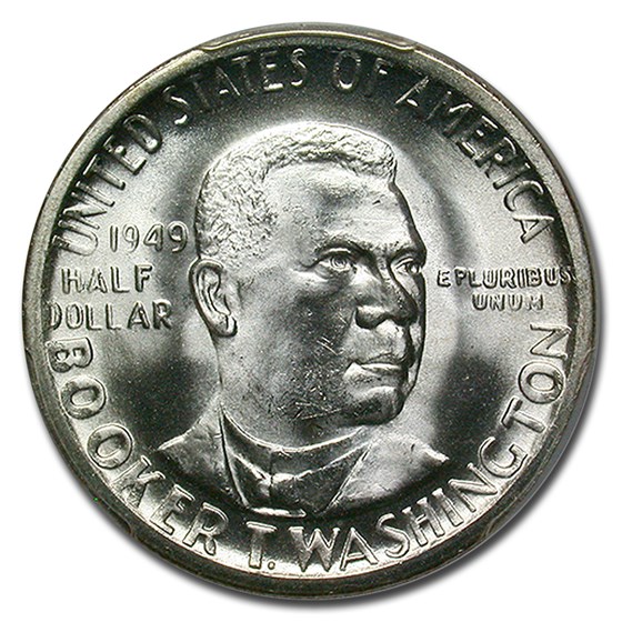 1949-S Booker T. Washington Half Dollar MS-66 PCGS 1949-S Booker T. Washington Half Dollar MS-66 PCGS