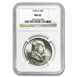 1949-S Franklin Half Dollar MS-65 NGC