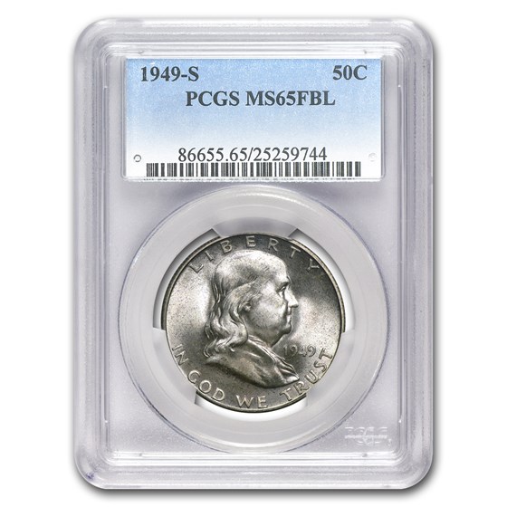 1949-S Franklin Half Dollar MS-65 PCGS (FBL) 1949-S Franklin Half Dollar MS-65 PCGS (FBL)