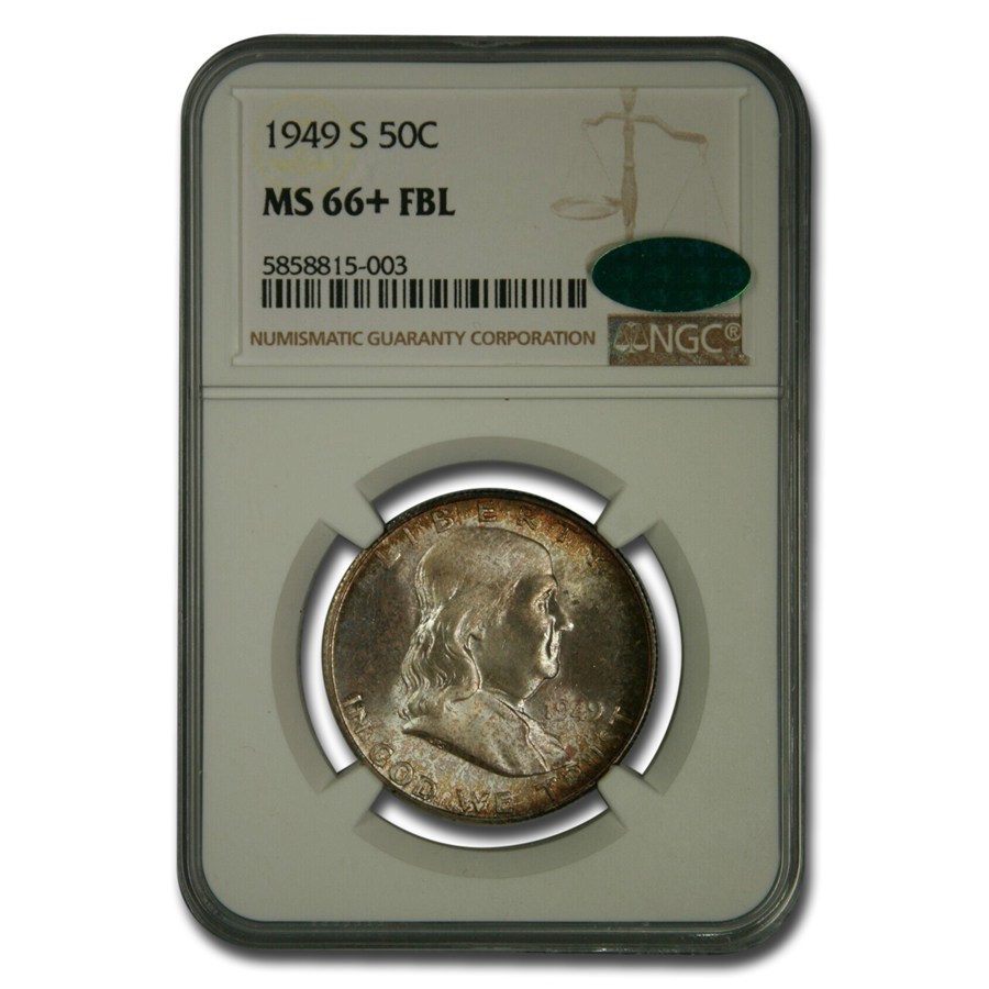 Buy 1949-S Franklin Half Dollar MS-66+ NGC CAC (FBL) | APMEX