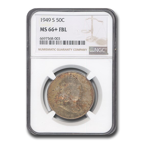 1949-S Franklin Half Dollar MS-66+ NGC (FBL)