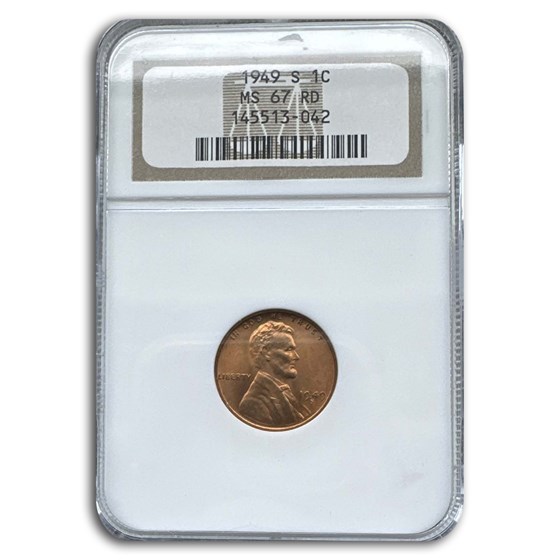 1949-S Lincoln Cent MS-67 NGC (Red) 1949-S Lincoln Cent MS-67 NGC (Red)