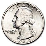 1949 Washington Quarter 40-Coin Roll BU