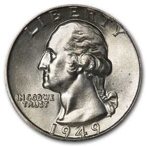 1949 Washington Quarter MS-65 1949 Washington Quarter MS-65