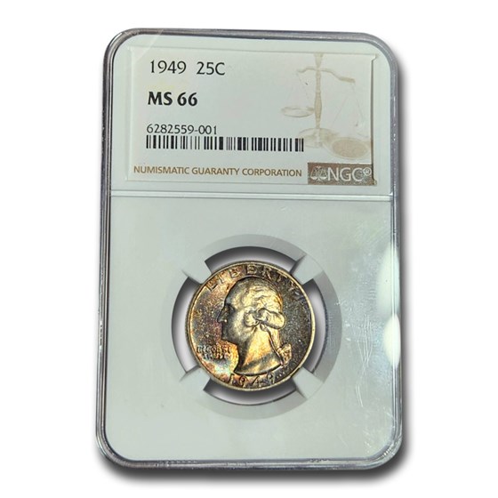 1949 Washington Quarter MS-66 NGC 1949 Washington Quarter MS-66 NGC