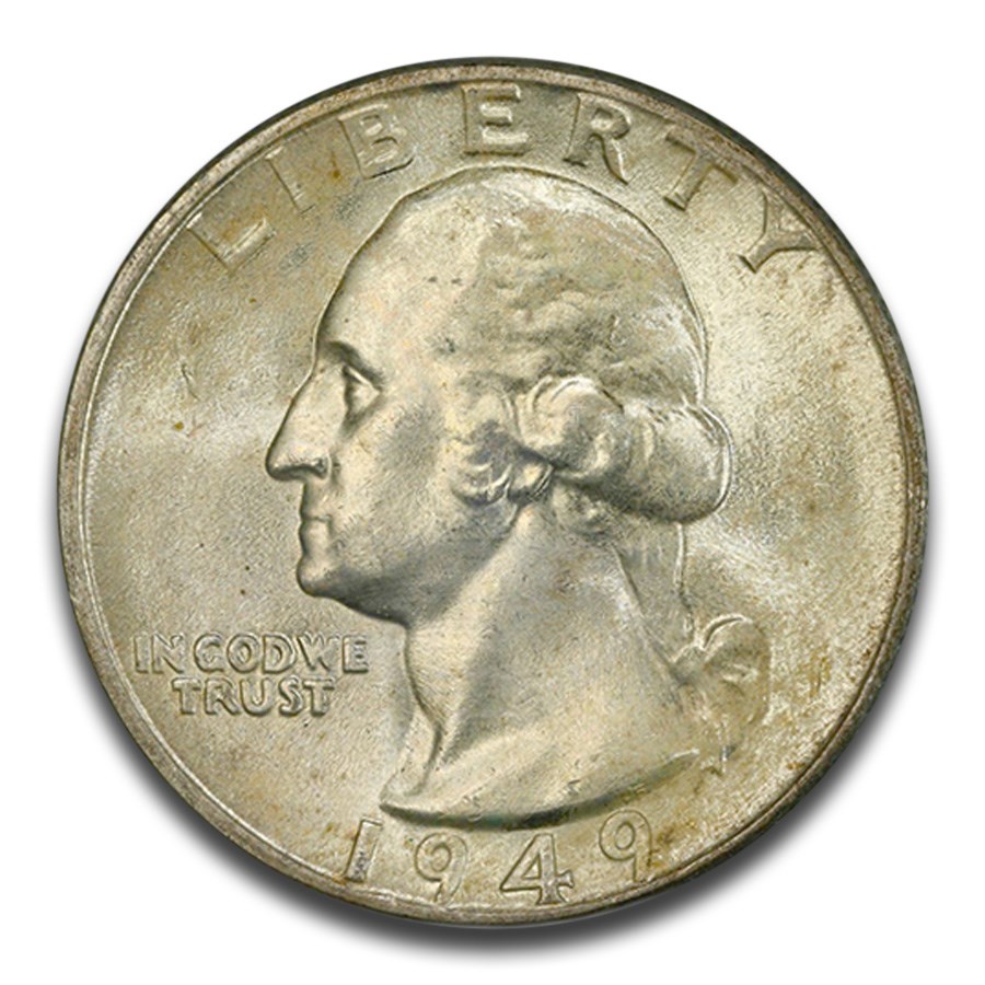1949 Washington Quarter MS-66+ PCGS