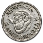 1950-1952 Australia Silver Shilling George VI Avg Circ