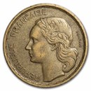1950-1954 French Fourth Republic CU-AI 20 Francs Avg Circ