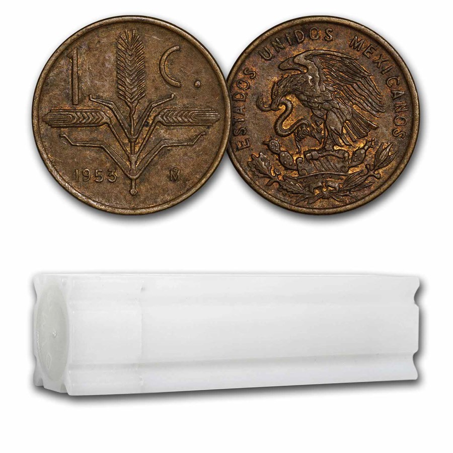 19501969 Mexico 1 Centavo 50Coin Roll Avg Circ