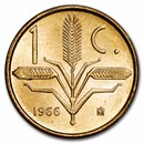 1950-1969 Mexico 1 Centavo Oat Sprigs BU