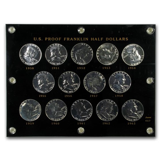 1950-63 Franklin Half Dollar Short Set Proof (Capital Plastic) 1950-63 Franklin Half Dollar Short Set Proof (Capital Plastic)