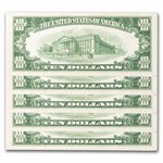 1950-A (B-New York) $10 FRN CU (Fr#2011-B) 8 consecutive