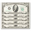 1950-A (B-New York) $10 FRN CU (Fr#2011-B) 8 consecutive
