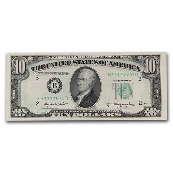 1950-A (B-New York) $10 FRN CU (Fr#2011-B) 1950-A (B-New York) $10 FRN CU (Fr#2011-B)