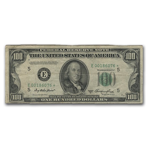 1950-A* (E-Richmond) $100 FRN VF (Fr#2158-E*) Star Note 1950-A* (E-Richmond) $100 FRN VF (Fr#2158-E*) Star Note