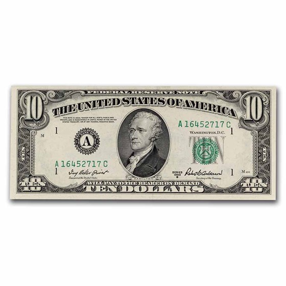 1950-B (A-Boston) $10 FRN CCU (Fr#2012-A) 1950-B (A-Boston) $10 FRN CCU (Fr#2012-A)