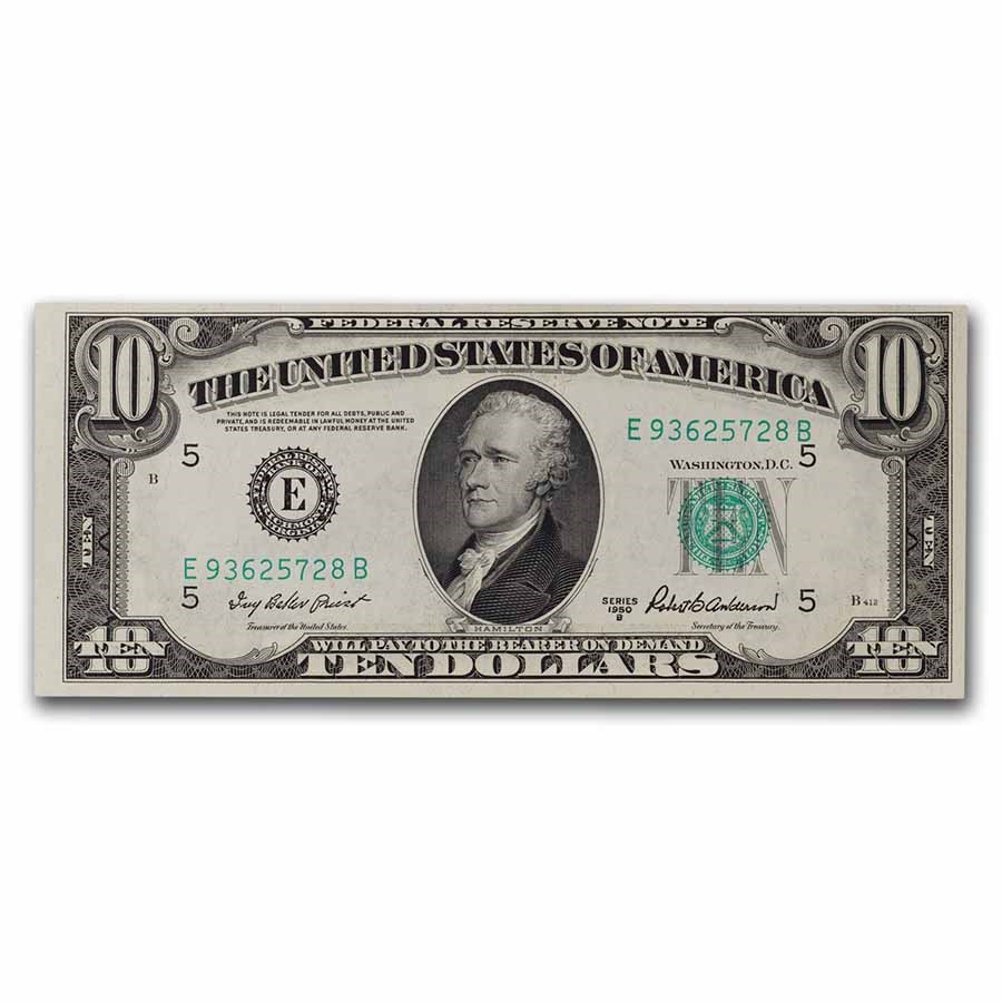 1950-B (E-Richmond) $10 FRN CU (Fr#2012-E)