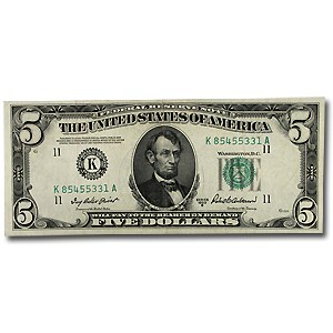 1950-B (K-Dallas) $5.00 FRN XF Details 1950-B (K-Dallas) $5.00 FRN XF Details