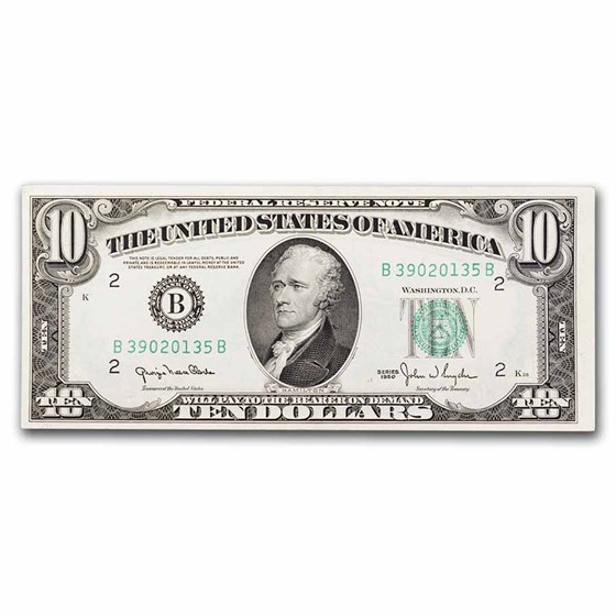 1950 (B-New York) $10 FRN AU (Fr#2010-B)