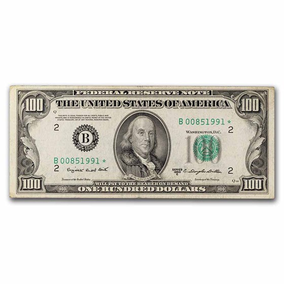 1950-C (B-New York) $100 FRN VF (Fr#2160-B*) Star Note! 1950-C (B-New York) $100 FRN VF (Fr#2160-B*) Star Note!