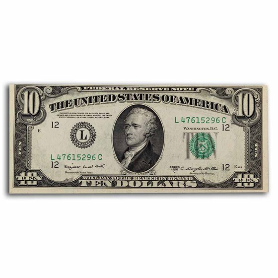 1950-C (L-San Francisco) $10 FRN CU (Fr#2013-L) 1950-C (L-San Francisco) $10 FRN CU (Fr#2013-L)