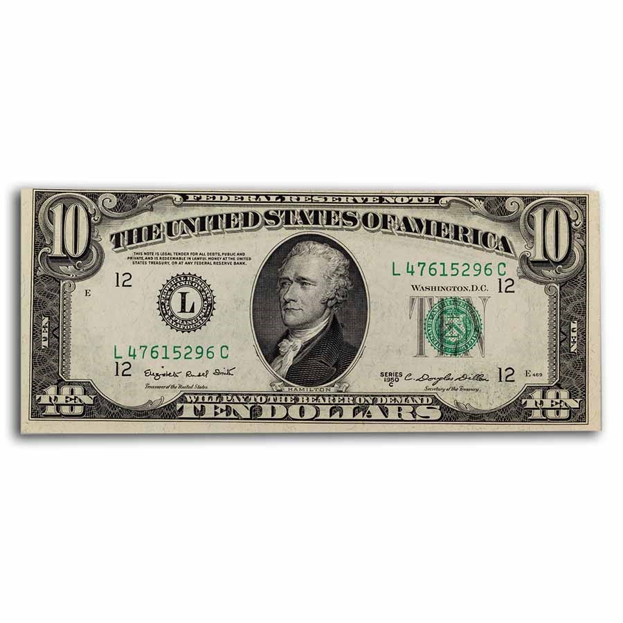 1950-C (L-San Francisco) $10 FRN CU (Fr#2013-L)