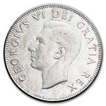 1950 Canada Silver 50 Cents George VI AU