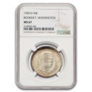 1950-D Booker T. Washington Half Dollar MS-67 NGC