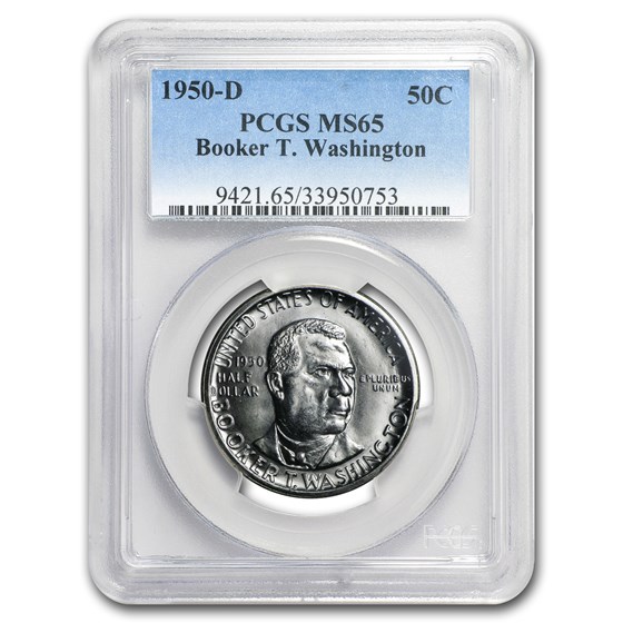 1950-D Booker T. Washington Half MS-65 PCGS 1950-D Booker T. Washington Half MS-65 PCGS