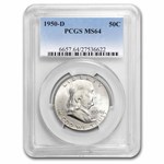 1950-D Franklin Half Dollar MS-64 PCGS