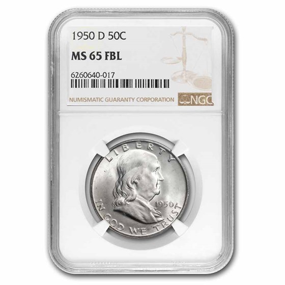 1950-D Franklin Half Dollar MS-65 NGC (FBL) 1950-D Franklin Half Dollar MS-65 NGC (FBL)