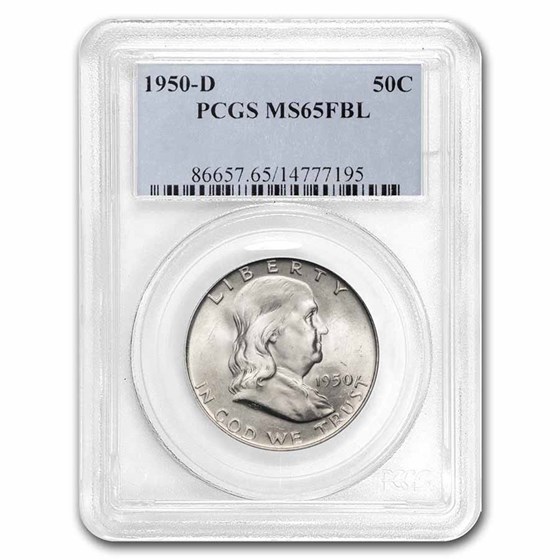 1950-D Franklin Half Dollar MS-65 PCGS (FBL) 1950-D Franklin Half Dollar MS-65 PCGS (FBL)