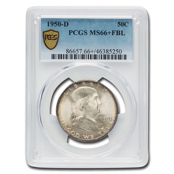 1950-D Franklin Half Dollar MS-66+ PCGS (FBL, Plus) 1950-D Franklin Half Dollar MS-66+ PCGS (FBL, Plus)