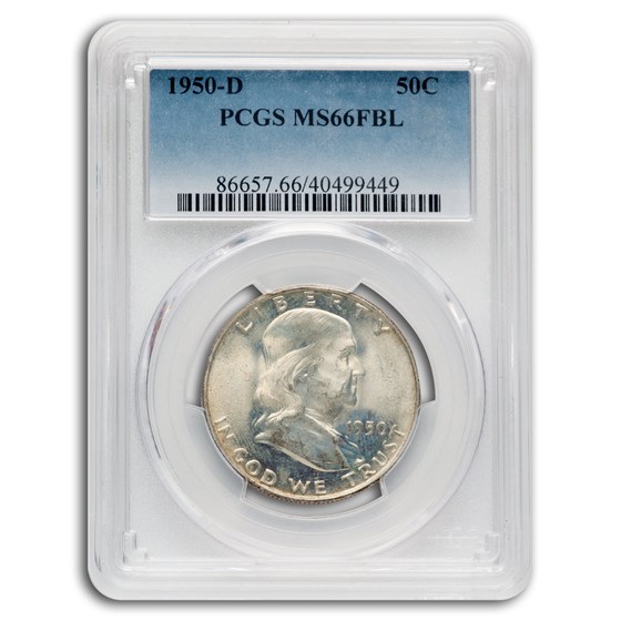 1950-D Franklin Half Dollar MS-66 PCGS (FBL) 1950-D Franklin Half Dollar MS-66 PCGS (FBL)