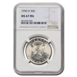 1950-D Franklin Half Dollar MS-67 NGC (FBL)