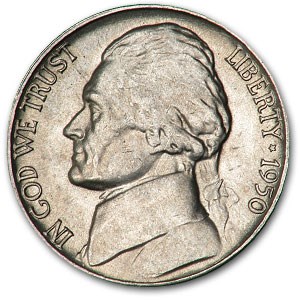 1950-D Jefferson Nickel AU 1950-D Jefferson Nickel AU