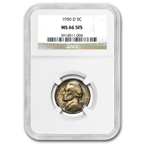1950-D Jefferson Nickel MS-66 NGC (Full Steps) 1950-D Jefferson Nickel MS-66 NGC (Full Steps)