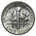 1950-D Roosevelt Dime 50-Coin Roll BU
