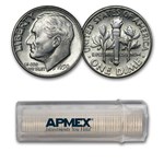 1950-D Roosevelt Dime 50-Coin Roll BU