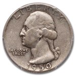 1950-D/S Washington Quarter XF-45 PCGS