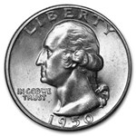 1950-D Washington Quarter 40-Coin Roll Avg Circ