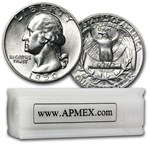 1950-D Washington Quarter 40-Coin Roll BU