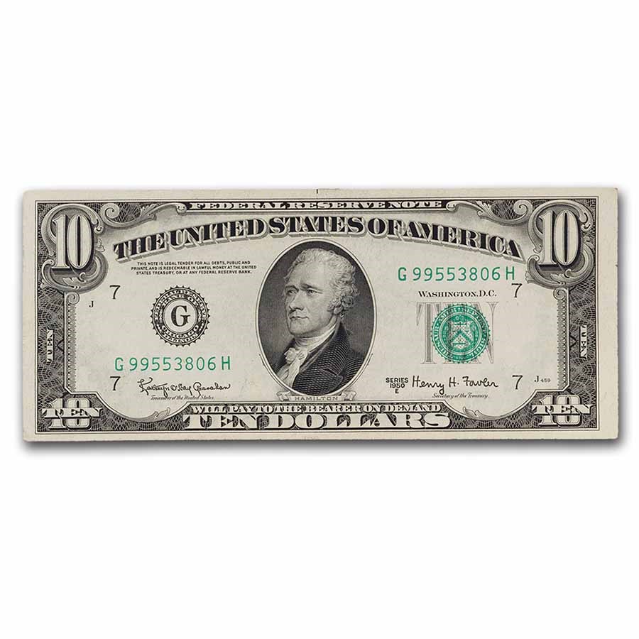 1950-E (G-Chicago) $10 FRN XF (Fr#2015-G)